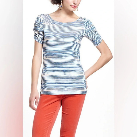 POSTMARK by ANTHROPOLOGIE Here and There Tee‎ in Stripes - Picture 1 of 7